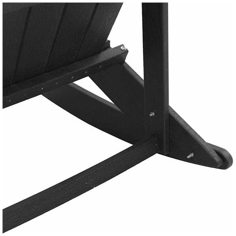 Sdraio Rocking Adirondack 2 pcs Nero HDPE - Foto 9