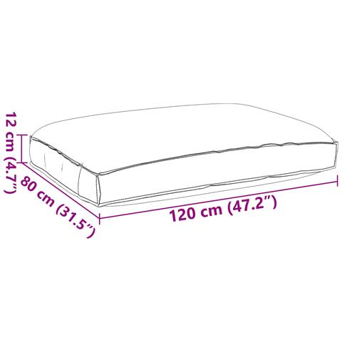 Cuscino per seduta pallet Blu reale 120 x 80 x 12 cm - Foto 6