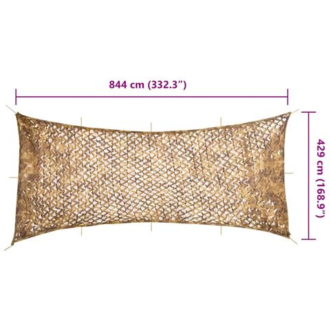 Rete Mimetica con Custodia di Conservazione 844x429 cm Sabbia - Foto 7