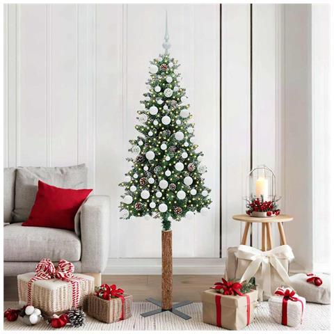 Albero di Natale snodato con 300 LED con supporto Verde 180 cm - Foto 2