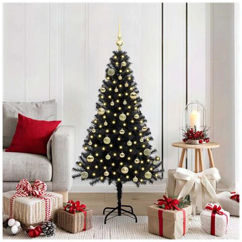 Albero di Natale con 150 LED con supporto Nero 150 cm PVC - Foto 2