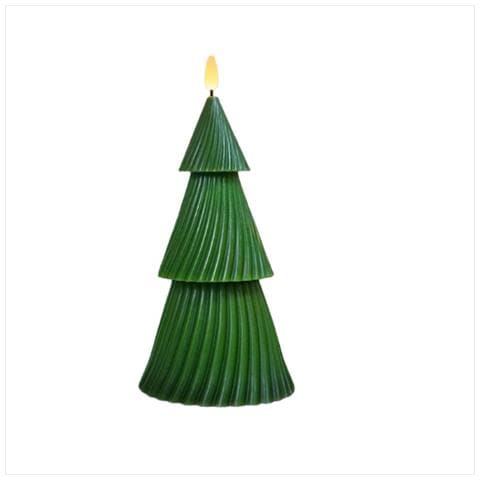 Candela Led A Forma Di Albero Di Natale Senza Fiamma - Atmosfera Festosa, Sicura E Riutilizzabile  L - Foto 1