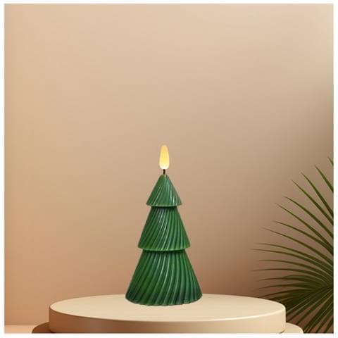 Candela Led A Forma Di Albero Di Natale Senza Fiamma - Atmosfera Festosa, Sicura E Riutilizzabile  L - Foto 7