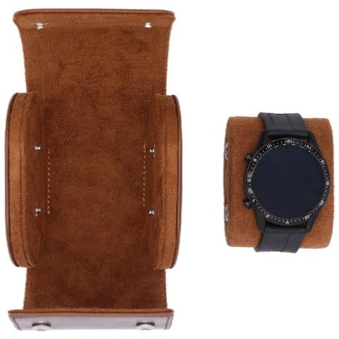 Custodia Da Viaggio Singola Per Orologi In Pelle Pu Portatile Brown - Foto 1