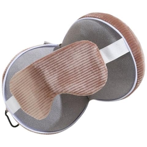 Cuscino Da Viaggio 2-in-1 A Forma Di U Con Maschera Per Gli Occhi Oscurante - Caffè - Foto 1