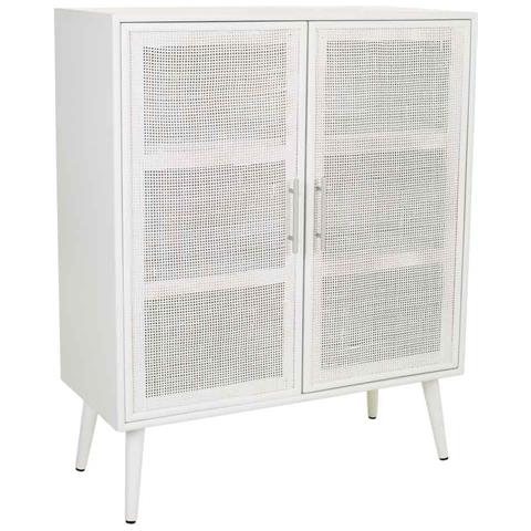 Mobile In Legno E Rete Bianco 80x37x101h - Foto 1