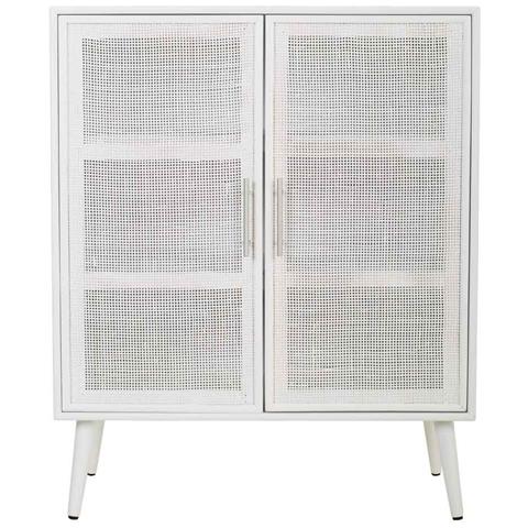 Mobile In Legno E Rete Bianco 80x37x101h - Foto 2