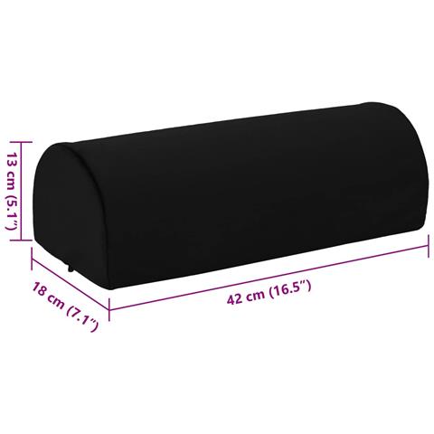 Cuscino per poggiapiedi Nero 42 x 18 x 13 cm Schiuma PU - Foto 9