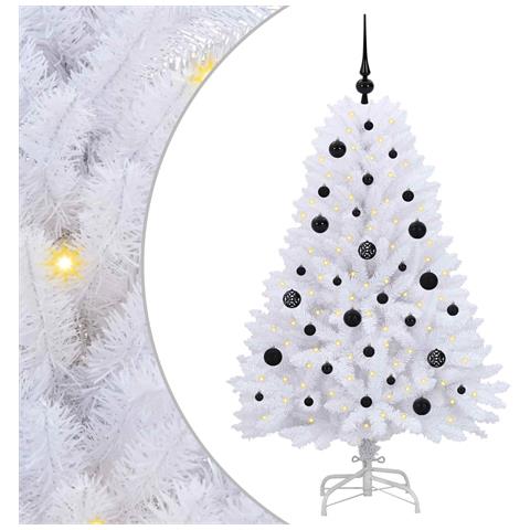 Albero di Natale Artificiale con Rami Pieghevoli Bianco 150 cm - Foto 1