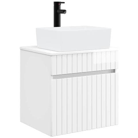 Mobile lavabo da parete Bianco Lucido 49 x 41 x 63 cm - Foto 1