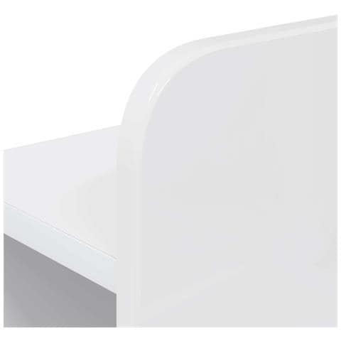 Testata del letto Bianco Lucido Legno ingegnerizzato - Foto 2