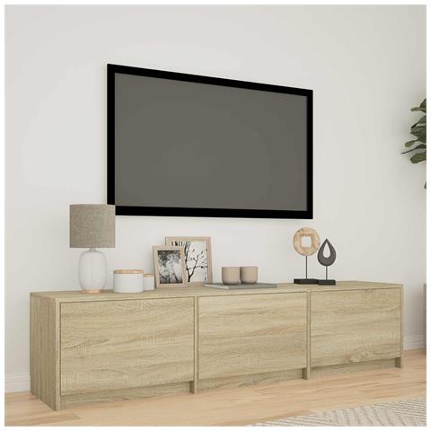 Mobile TV con LED con LED Rovere Sonoma 165 x 34 x 40 cm - Foto 2