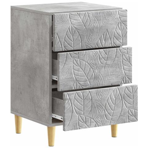 Comodino Grigio Cemento 43 x 39,5 x 66,5 cm - Foto 2