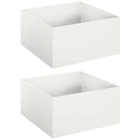 Vaso da giardino 2 pz Bianco 40 x 40 x 30 cm - Foto 1
