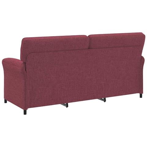 Set di divani 2 pz Rosso Vino Tessuto - Foto 9