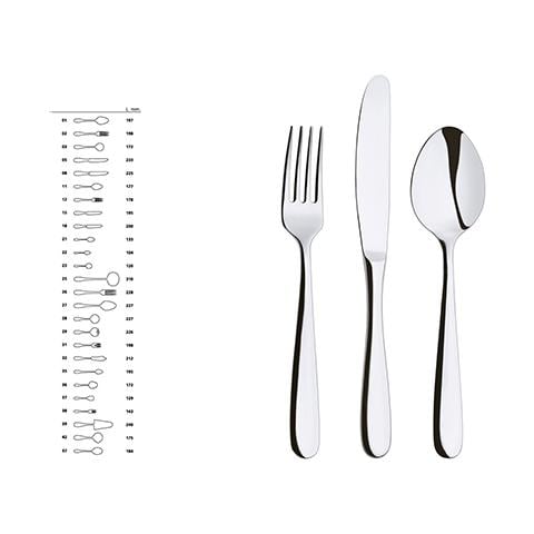 Set 12 Coltelli Inox Tavola Milord Forge' Posate - Foto 1