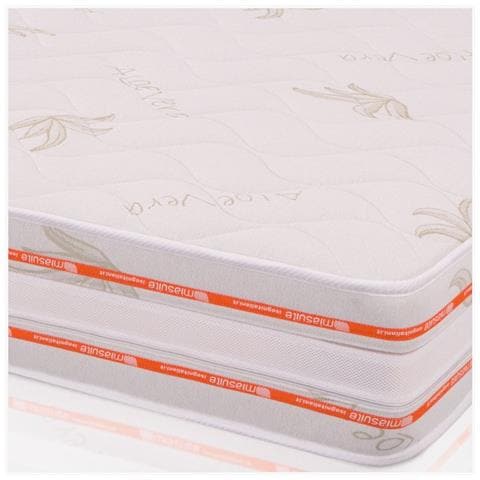 Materasso Alla Francese 140x190 Memory, alto 25 cm - Rivestimento in Aloe Vera, Traspirante | Top H25 - Foto 5