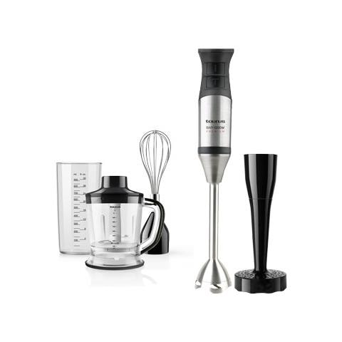 Frullatore ad Immersione Bapi 1200 con Recipiente da 0.9 L Potenza 1200 Watt Tritacarne da 1 Litri Misurino da 0.9 L Colore Nero / Acciaio inox - Foto 1