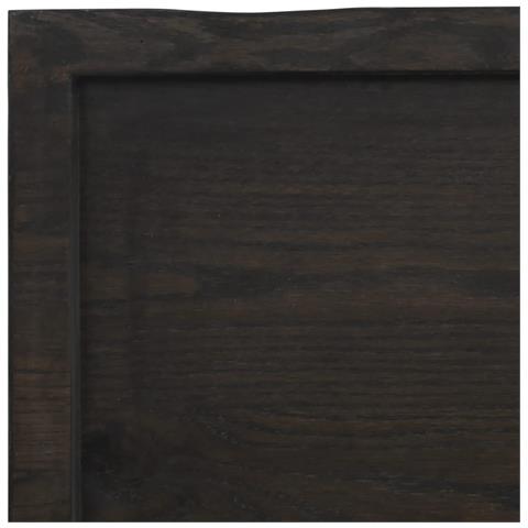 Piano Bagno Marrone Scuro 80x60x (2-6) cm Legno Massello Trattato - Foto 2