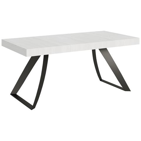 Tavolo Allungabile 90x180/440 Cm Proxy Telaio Antracite - Bianco Frassino - Foto 6