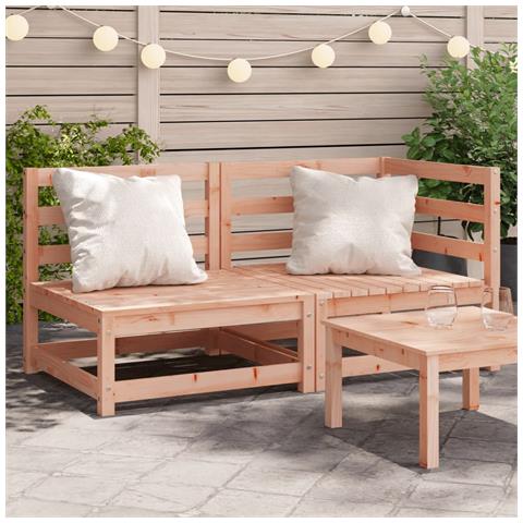 Divano da Giardino a 2 Posti in Legno Massello di Douglas - Foto 1