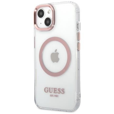 Cover Per Iphone 14 Plus Tpu Gold Outline, Trasparente - Foto 1