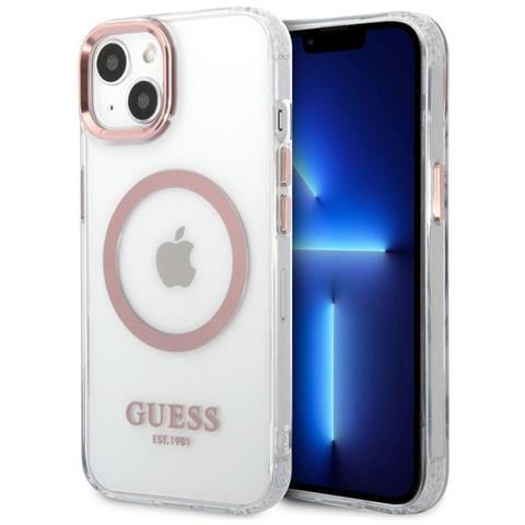 Cover Per Iphone 14 Plus Tpu Gold Outline, Trasparente - Foto 2