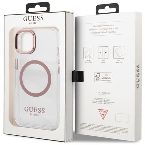 Cover Per Iphone 14 Plus Tpu Gold Outline, Trasparente - Foto 3