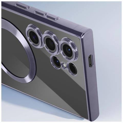 Cover Magsafe Per Samsung S24 Ultra In Silicone Bordo Cromato - Foto 2