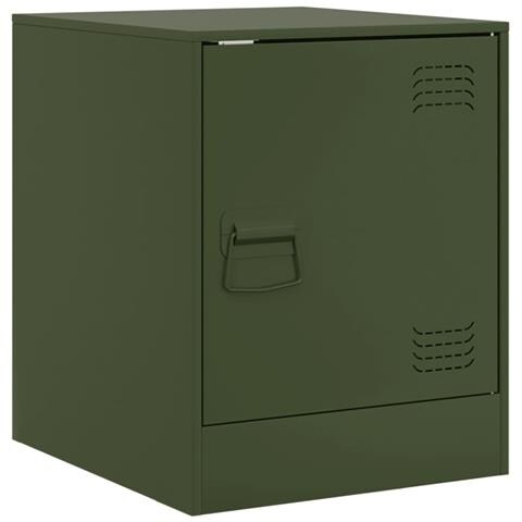 Comodini 2 pz Verde Oliva 34,5x39x44 cm in Acciaio - Foto 10