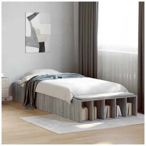 Giroletto Grigio Sonoma 90x190 Cm In Legno Multistrato - Foto 3
