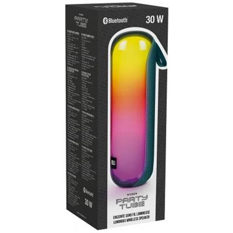Speaker Bluetooth 5.3 30w Con Effetti Luminosi E Aggancio, Verde Petrolio - Foto 4