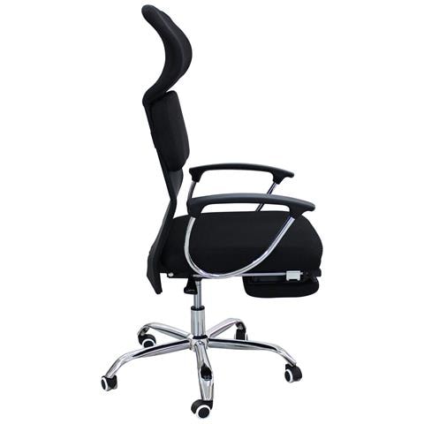 Poltrona Ufficio Ergonomica In Rete Traspirante Con Poggiatesta E Poggiapiedi New York - Foto 7