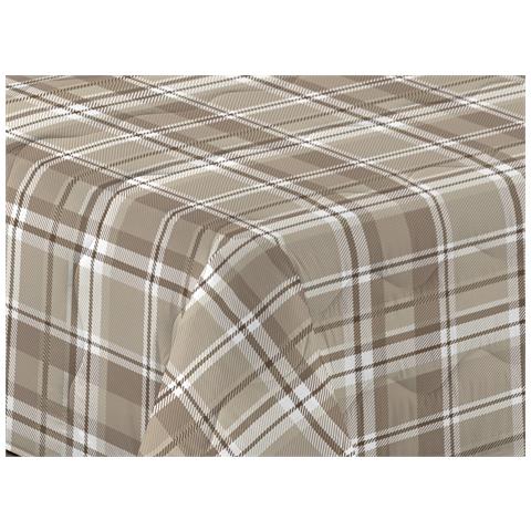 Trapunta Piumone Letto Invernale Imbottita 300gr Scaldanotti Tartan 2 Piazze Beige - Foto 2