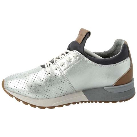 Mezze Scarpe Da Donna In Pelle Argentata 38 - Foto 3