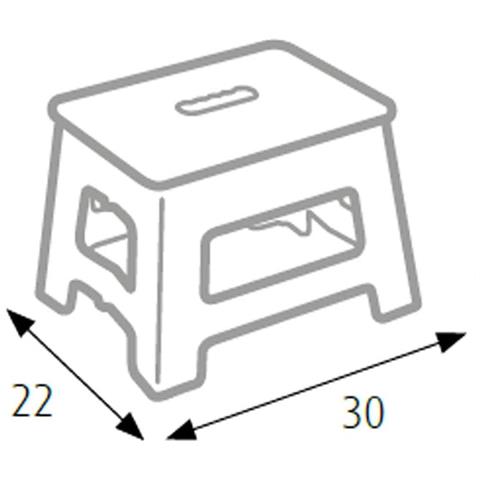 Sgabello Multiuso Pieghevole Clic-clac In Plastica Richiudibile 30x22cm Bianco - Foto 2