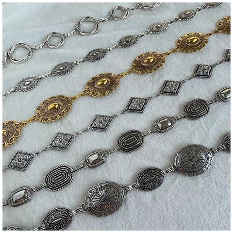 Cintura Vintage In Argento - Gioiello Da Donna Stile Boho Western - Foto 1