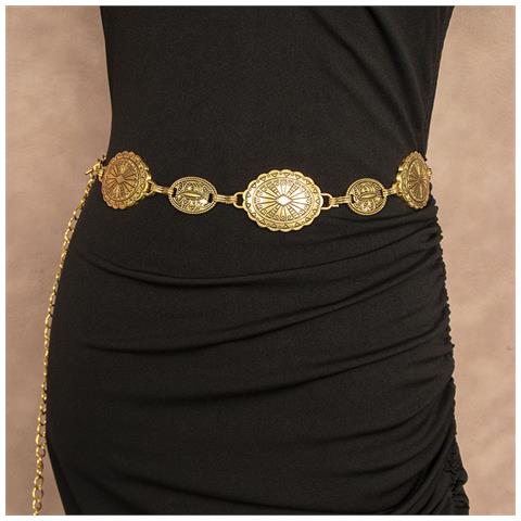 Cintura Vintage In Argento - Gioiello Da Donna Stile Boho Western - Foto 6