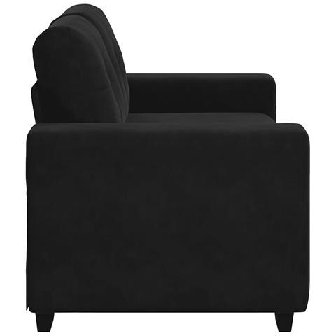 Divano Divanetto Nero 120 cm in Velluto - Foto 8