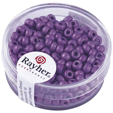 17 Grammi - Perle Indiane In Vetro Ø4,5mm - Colore Viola - Foto 1