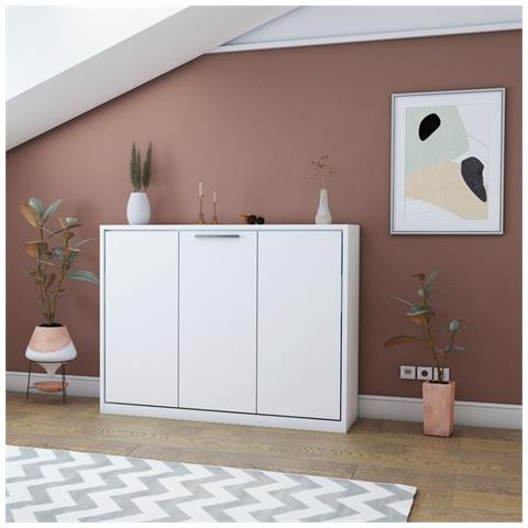 Letto Matrimoniale A Scomparsa Capsule Colore Bianco - Foto 1