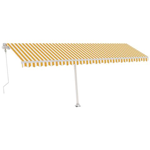 Tenda Da Sole Autoportante Automatica 600x350 Cm Gialla Bianca - Foto 1