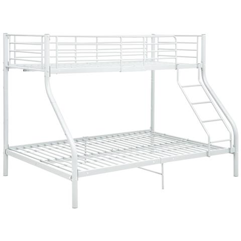 Lusso Casadino -  Letto A Castello Bianco In Metallo 140x200 Cm/90x200 Cm - Foto 1