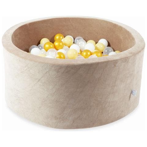 Ballenbak 90x40 Fluweelzacht Donkerbeige - Foto 1