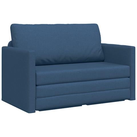 Divano Letto 2-in-1 Blu 124x71x78 cm Tessuto - Foto 1