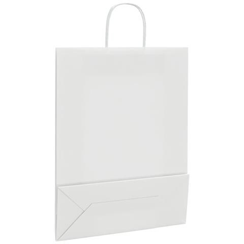 Sacchetti di Carta 250 pz con Manici Bianchi 32x12x42 cm - Foto 9