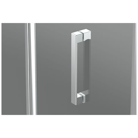 Box Doccia 80x80 Cm Semicircolare Angolare H195 Cm Elia Cromato - Foto 2