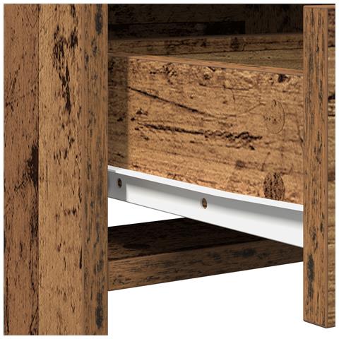 Set da Toeletta a 3 Pezzi in Legno Invecchiato - Foto 9