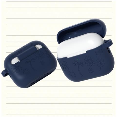 Custodia Protettiva In Silicone Compatibile Con Apple Airpods Pro 3 - Antishock, Impermeabile E Anti-caduta Blue - Foto 2