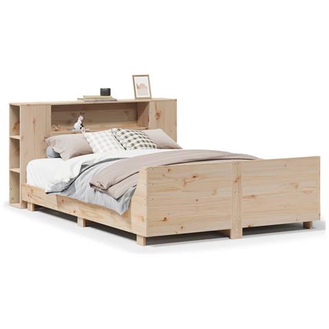 Letto senza Materasso 120x190 cm in Legno Massello di Pino - Foto 1